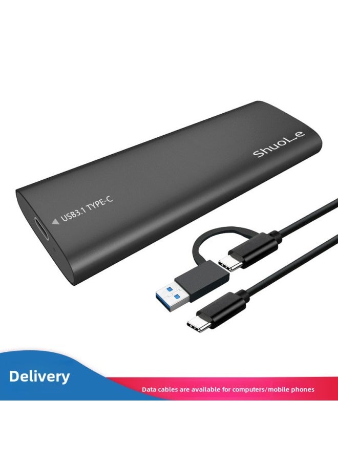 Generic M.2 Interface PCIe Protocol NVMe Solid SSD To USB3.1 Master Type-c Hard Disk Box-Color:SL-TP06-CCA Black  - Image 1