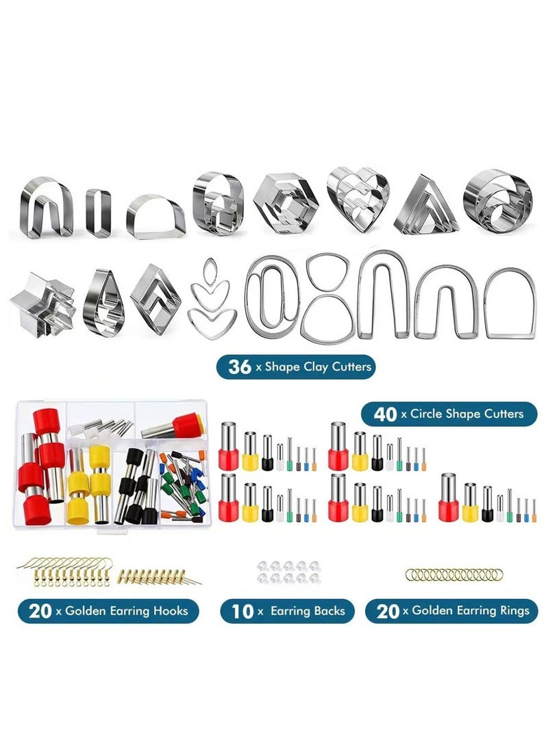 عام مجموعة أدوات طين البوليمر 126 قطعة: طوابع فولاذية مقاومة للصدأ لصنع الطين الناعم، وقوالب خاصة لأقران الأذن، لتستمتعي بلحظات صناعة يدوية سلسة وبدون عناء. - Image 2