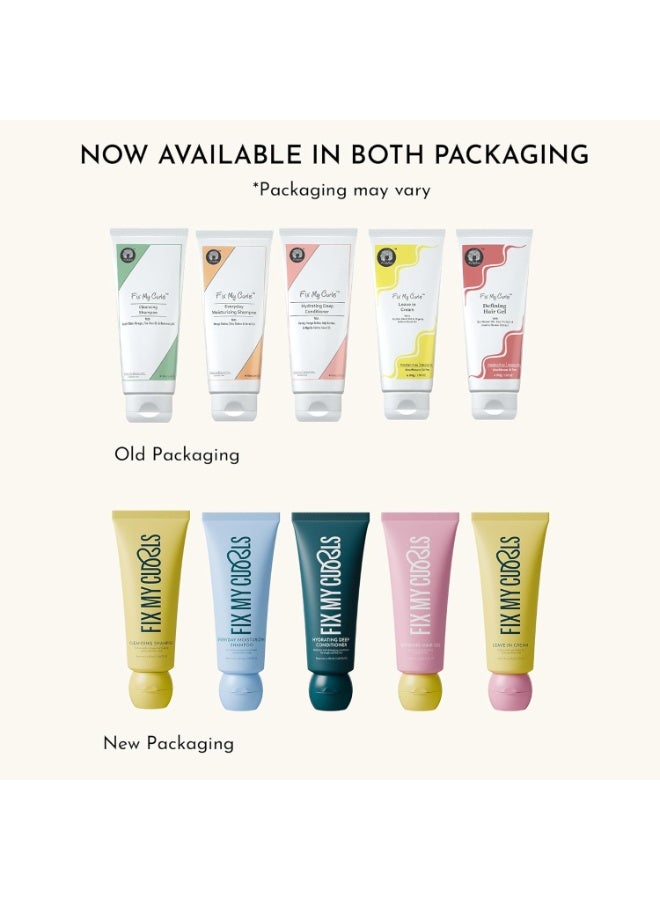Fix My Curls Curl Kit | Cleansing Shampoo 50ml,Everyday Moisturizing Shampoo 50ml,Hydrating Deep Conditioner 50ml,Defining hair gel 50g,leave in cream 50g - Image 4