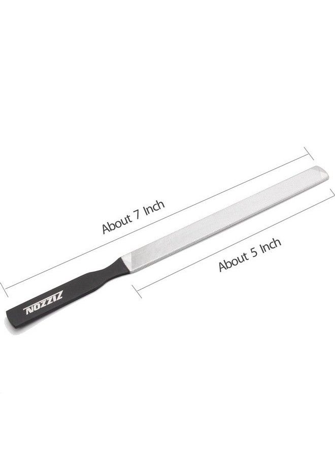 ZIZZON Stainless Steel Nail File 4 Sides 7 Inch Length  - Image 3
