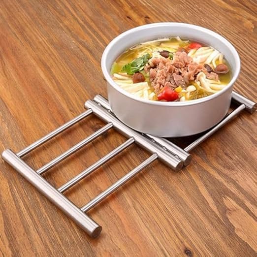 VIBRAL VIBRA Steel Table Mat Extendable Cooking Pot Coaster Pot Holder to Protect Counter Table Top Serving of Instant Pot Slow Cooker Instant Pot and Crock Pot Liners Pack of 1 - Image 3