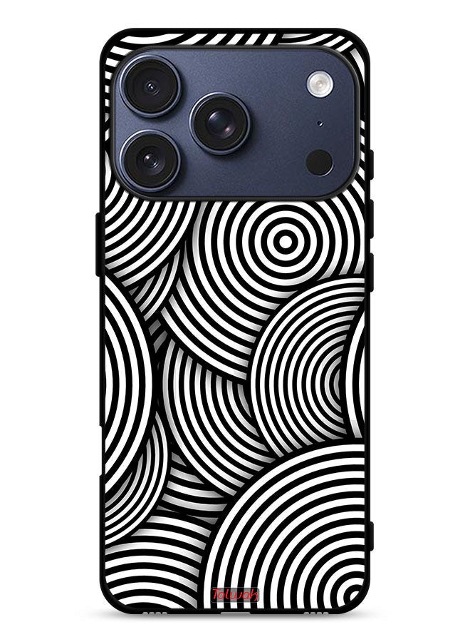 Tolwak Apple iPhone 17 Pro Protective Case Cover Circles Illusion Pattern - Image 1
