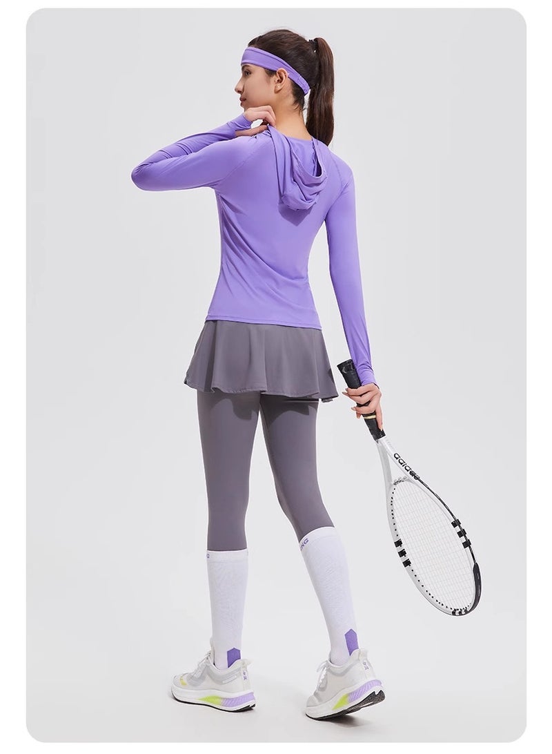Fitness Sports Hoodies Women's Long Sleeve Top Gym Yoga Shirt Running T Shirt Quick Dry Workout Shirts With Thumb Holes - Image 3