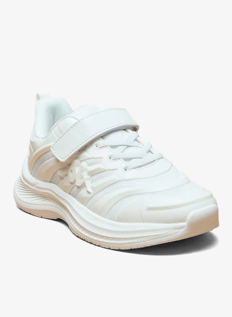 Kappa Boys Textured Sports Shoes With Hook And Loop Closure