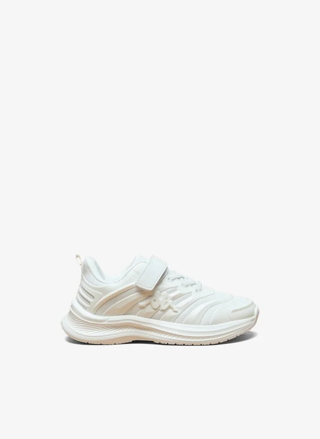 Kappa Boys Textured Sports Shoes With Hook And Loop Closure