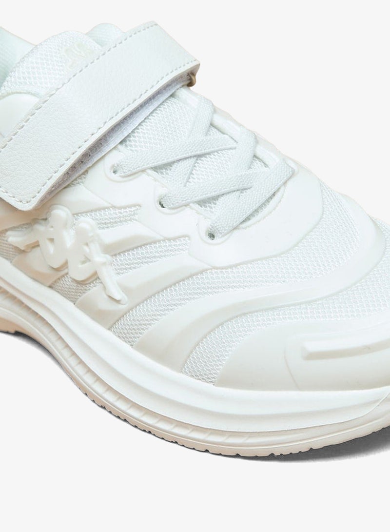 Kappa Boys Textured Sports Shoes With Hook And Loop Closure - Image 5