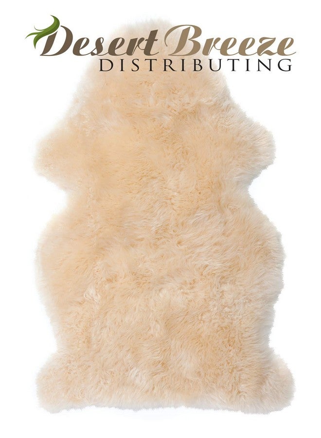 Desert Breeze Distributing New Zealand Sheepskin Rug - Ethically Sourced Lambskin for Baby Care, Soft Rug with Natural Wool and Leather, Unshorn Furry Lambswool, Plush Sheepskin Throw for Nursery & Playtime, 32-34 Inch - Image 2