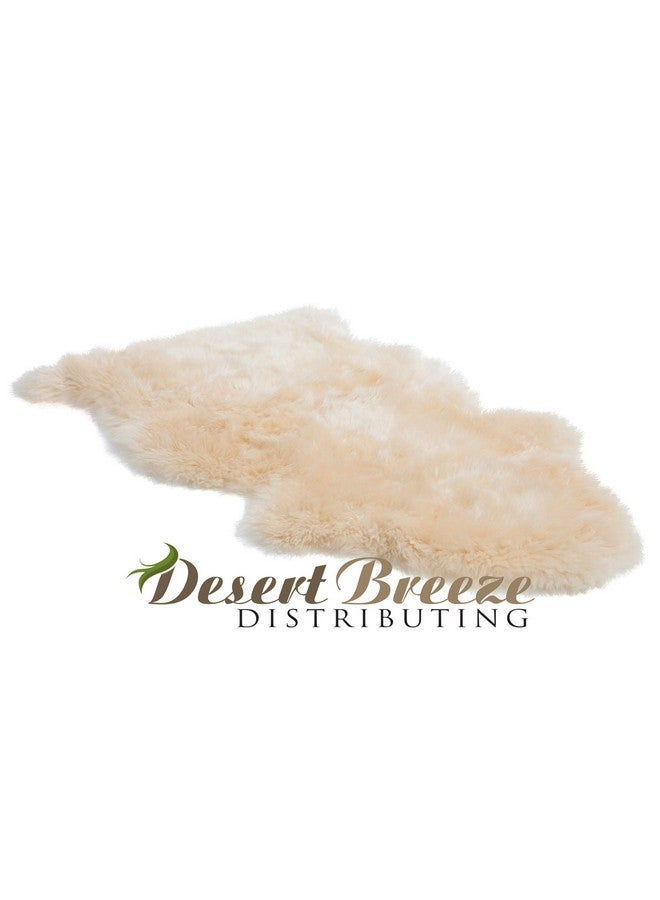 Desert Breeze Distributing New Zealand Sheepskin Rug - Ethically Sourced Lambskin for Baby Care, Soft Rug with Natural Wool and Leather, Unshorn Furry Lambswool, Plush Sheepskin Throw for Nursery & Playtime, 32-34 Inch - Image 3