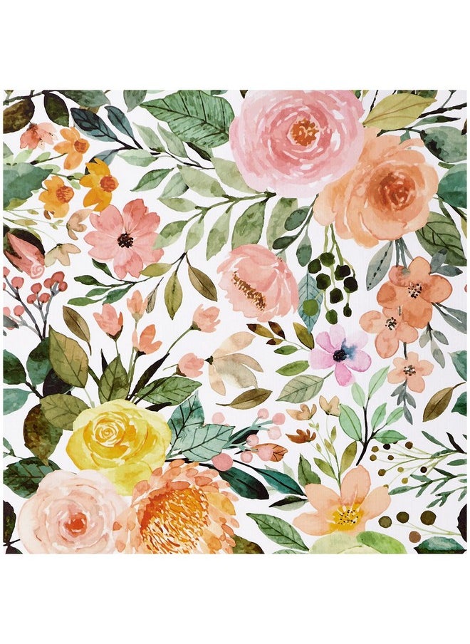 Beautysaid Wallpaper Peel And Stick Floral：Boho Textured Wall Paper For Bedroom Bathroom Renter Friendly Waterproof Pink Watercolor Modern Wallpaper For Kitchen Cabinet(Watercolor17.5X118 Inch)  - Image 1