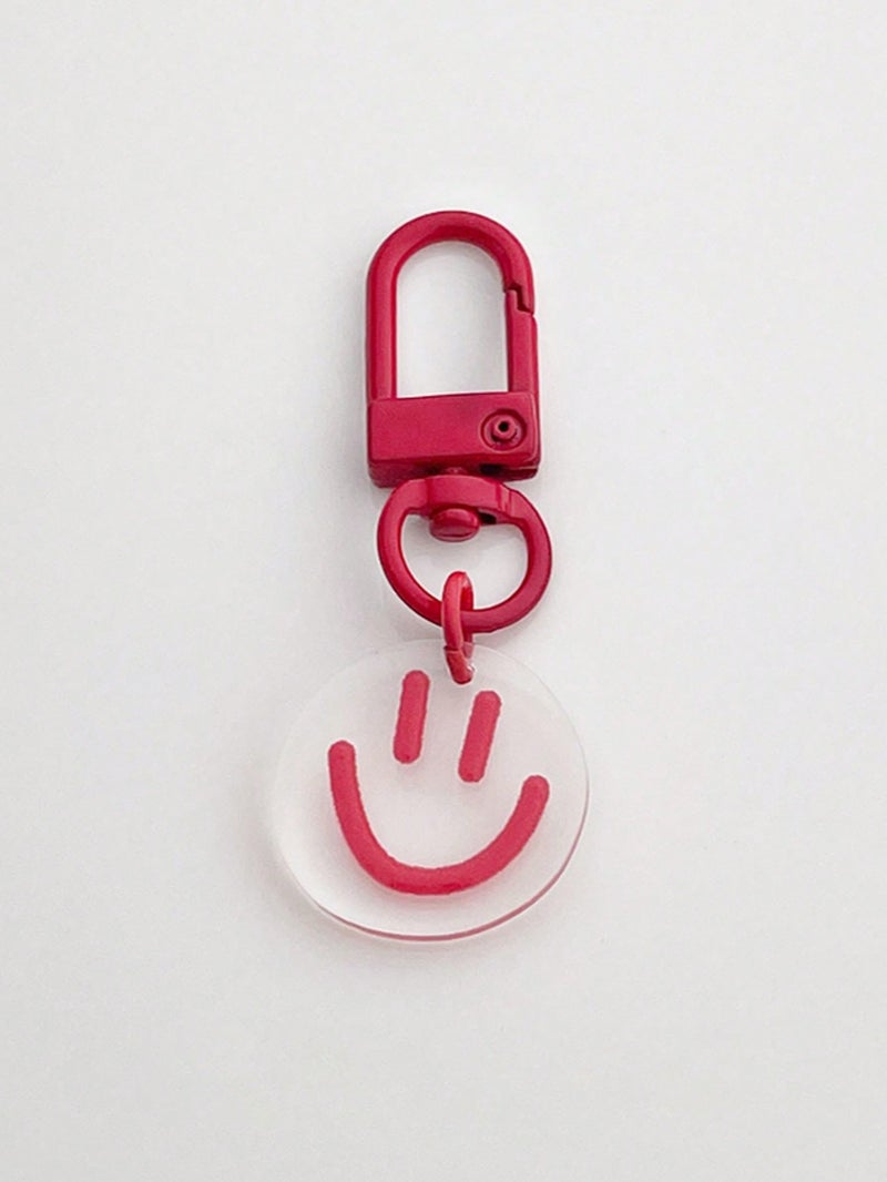 Colorful Smiley Face Keychain – Trendy Key & Bag Accessory - 8pcs - Image 4