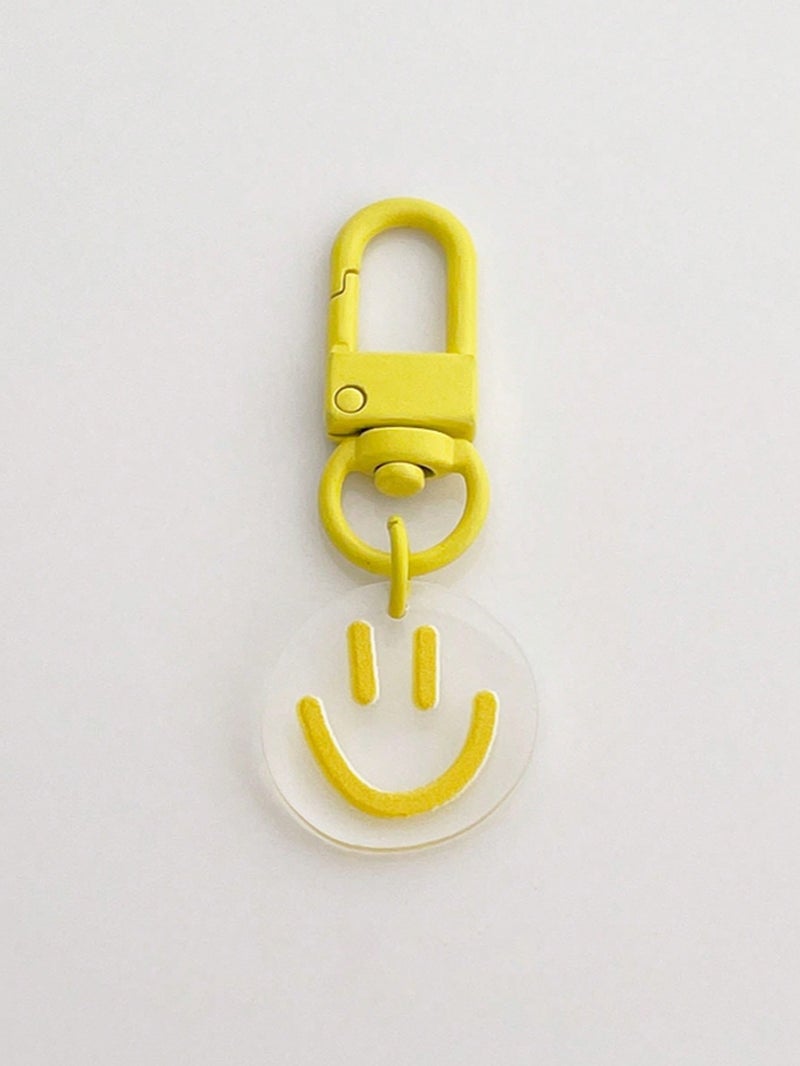 Colorful Smiley Face Keychain – Trendy Key & Bag Accessory - 8pcs - Image 5