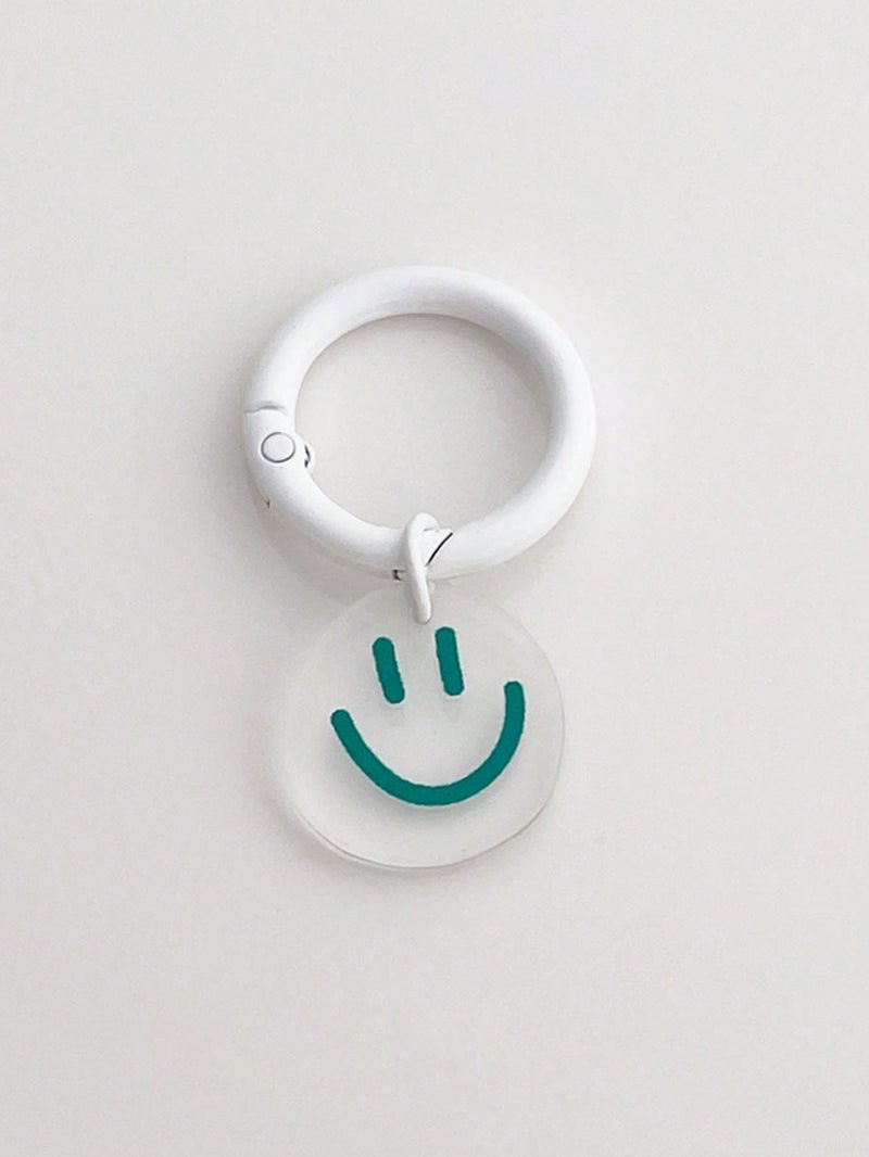 Colorful Smiley Face Keychain – Trendy Key & Bag Accessory - 8pcs - Image 3