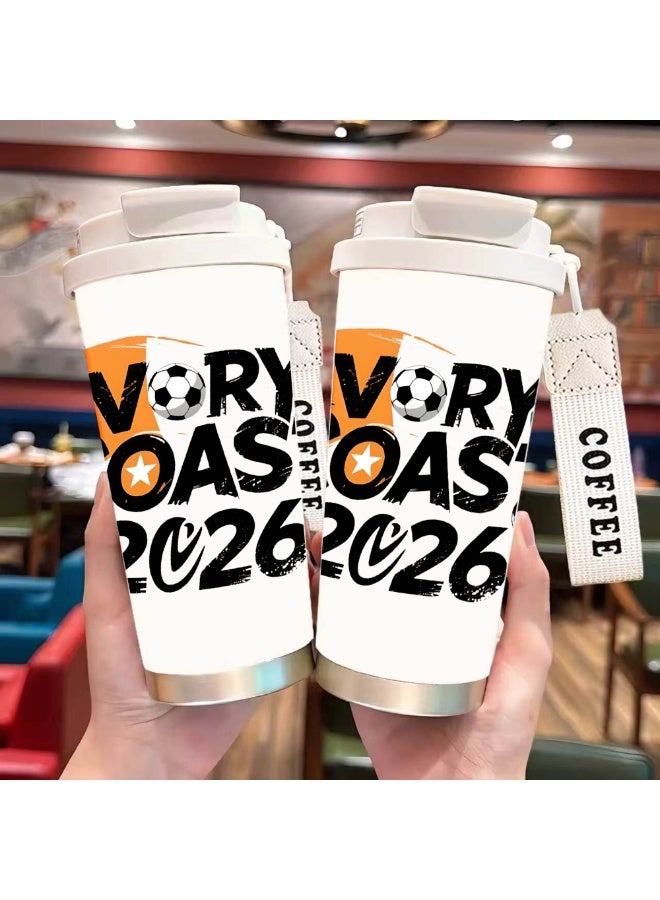 FIFA 520ml World Cup Printed Stainless Steel Insulated Water Bottle Double Wall Vacuum Thermal Flask Leakproof Cup for Hot & Cold Drinks - Image 3