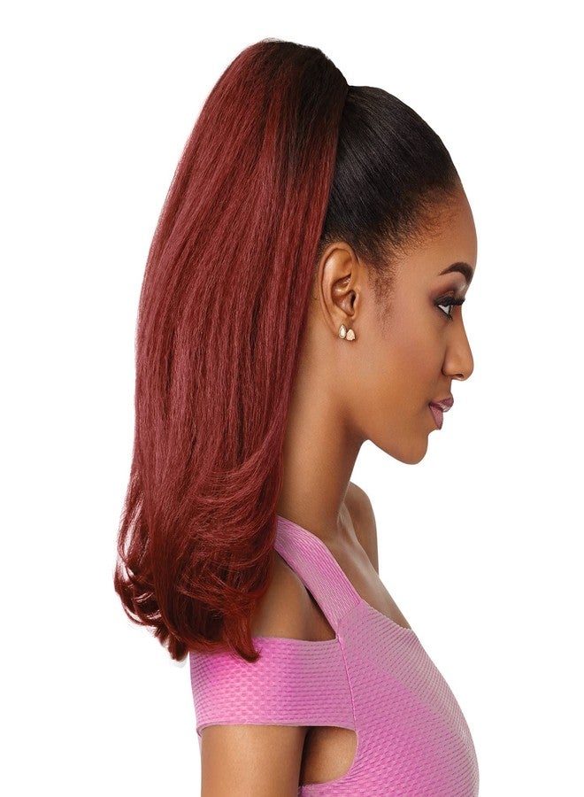 Outre Drawstring Ponytail Pretty Quick Pony NEESHA BODY 16″ (1B) - Image 1