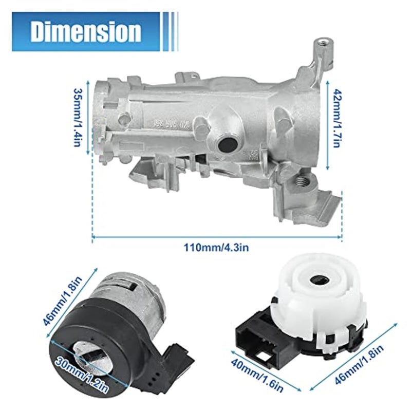 DEMULAX Ignition Switch Lock Cylinder Set with Key - Image 5