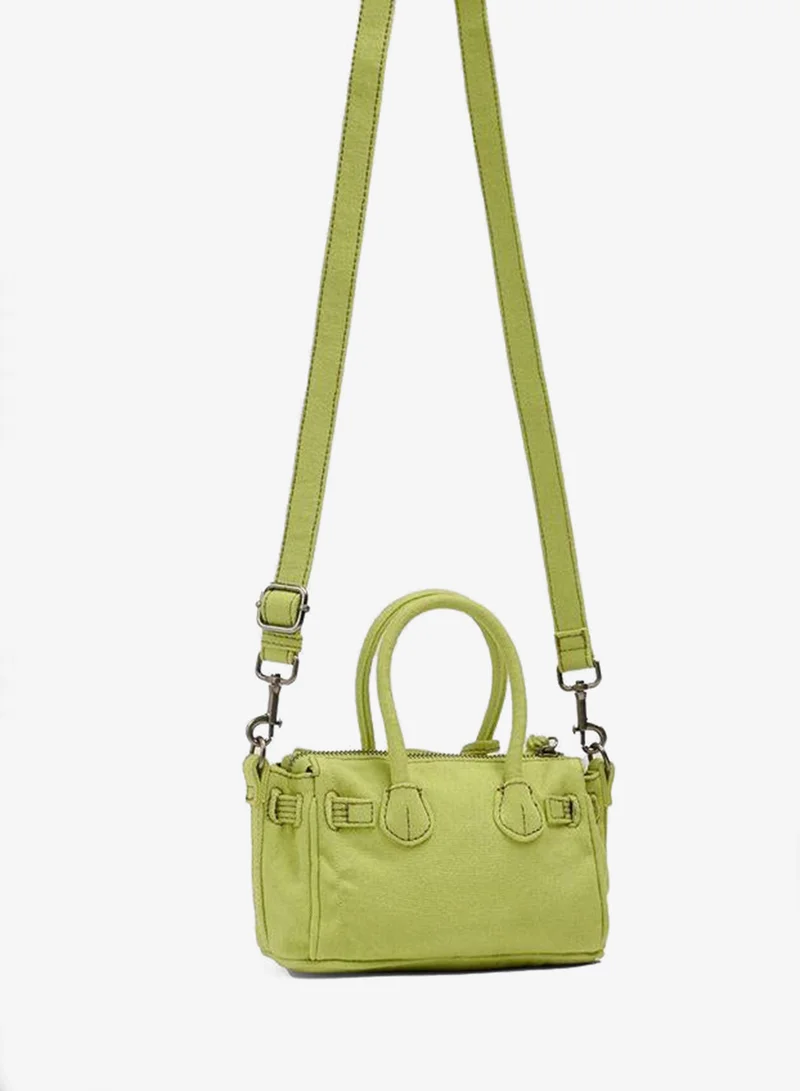 Parfois Yellow Crossbody Bag Canvas With Pendant for Women | Best Price UAE