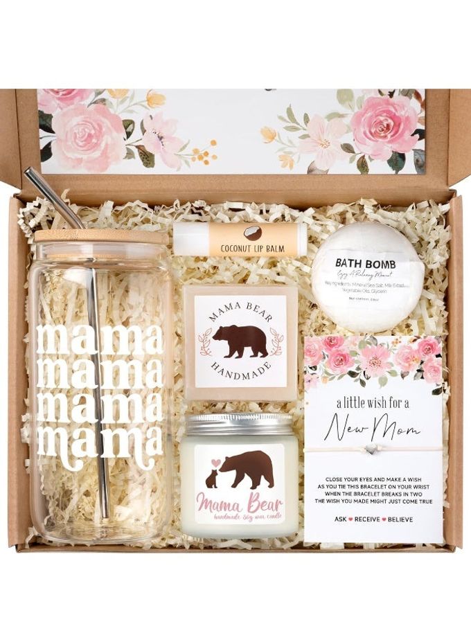 Suhctuptx New Mom Gifts, Bear Postpartum Essentials Mom To Be Gift, Pregnancy Gifts For Expecting Mom (Ivory) - Image 4