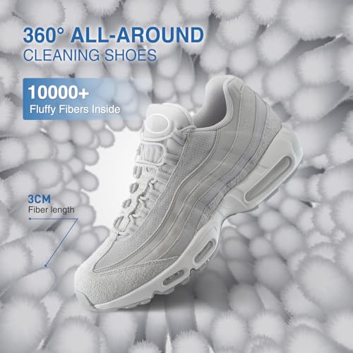 Teletrogy Shoe Laundry Bags for Washing Machine, Reusable Laundry Shoe Bag for Washer and Dryer, Fluffy Fibers 360° Wrap Around Cleaning, Adjustable Protective Shoe Trees - Home Dorm Travel, Gray - Image 3