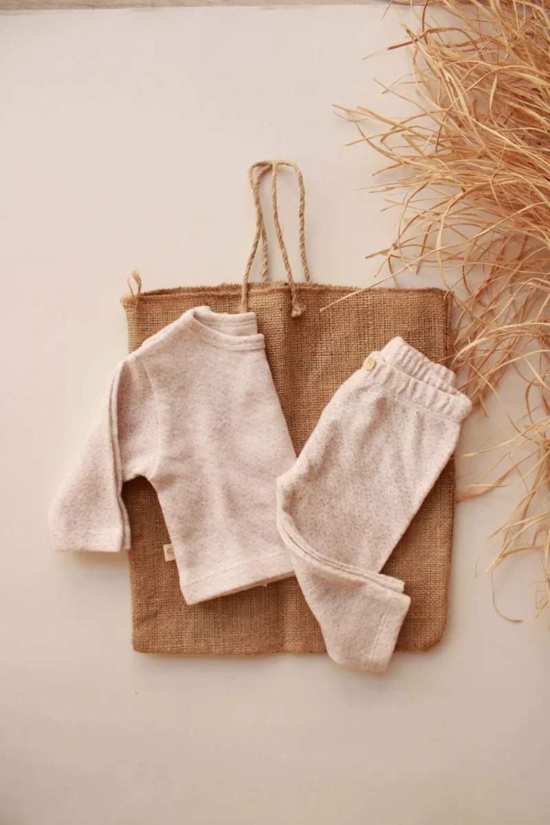 اوهلالا كوالا Sand Pattern Baby Bottom Top Set