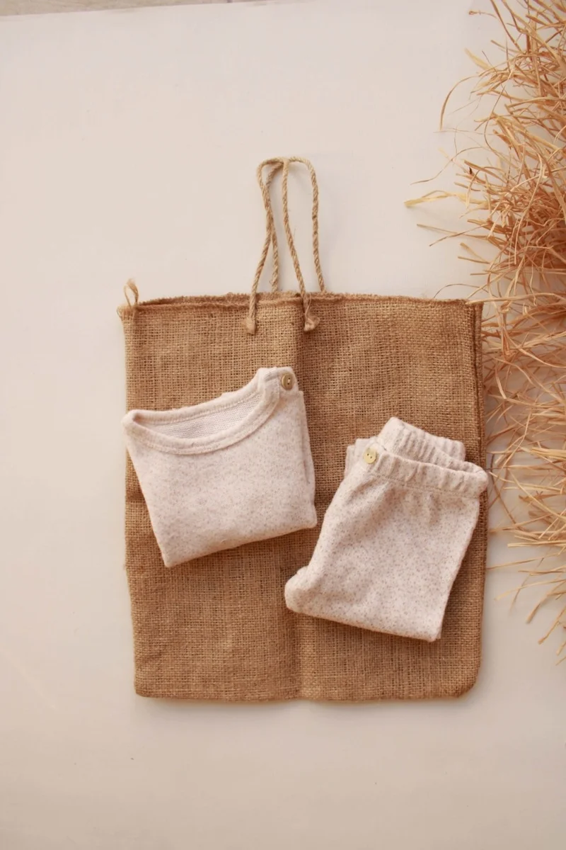 اوهلالا كوالا Sand Pattern Baby Bottom Top Set