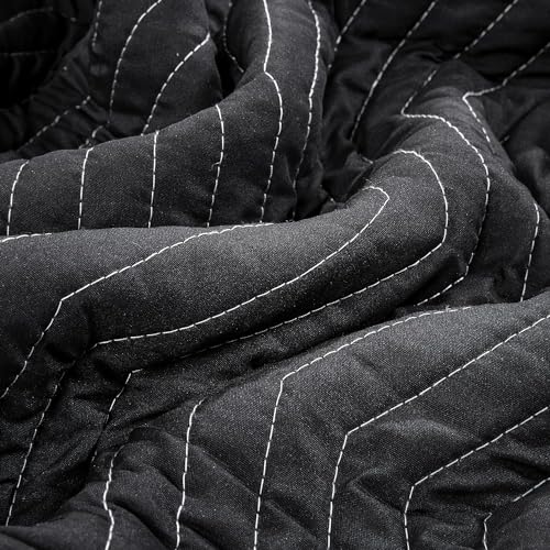 HOMBYS Large Sound Dampening Blanket, 72" x 40" Sound Absorbing Panel with Grommets for Wall Hanging, Noise Reduce Curtains for Recording Studio Use and Basements, 72" x 40", Black - Image 3