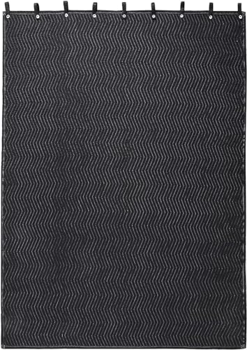 HOMBYS Large Sound Dampening Blanket, 72" x 40" Sound Absorbing Panel with Grommets for Wall Hanging, Noise Reduce Curtains for Recording Studio Use and Basements, 72" x 40", Black - Image 1