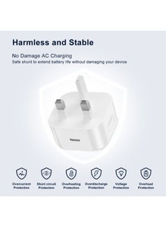 SHOPI Type C Fast Charging Wall Plug With Lightning Cable white  - Image 4