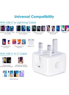 SHOPI Type C Fast Charging Wall Plug With Lightning Cable white  - Image 3