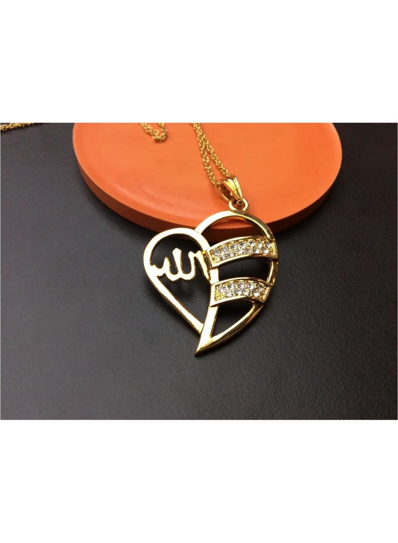 DubaiGallery Fashion Jewelry Highly craftsmanship Dubai Gold plated luxury Golden Islam Allah Pendant Necklace For Women Girls Men - Image 4