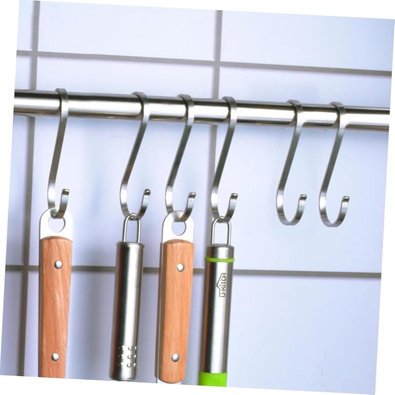304 Stainless Steel Kitchen Utensil Hooks 10 Pack For Pots Pans Indoor Outdoor Use - Image 3