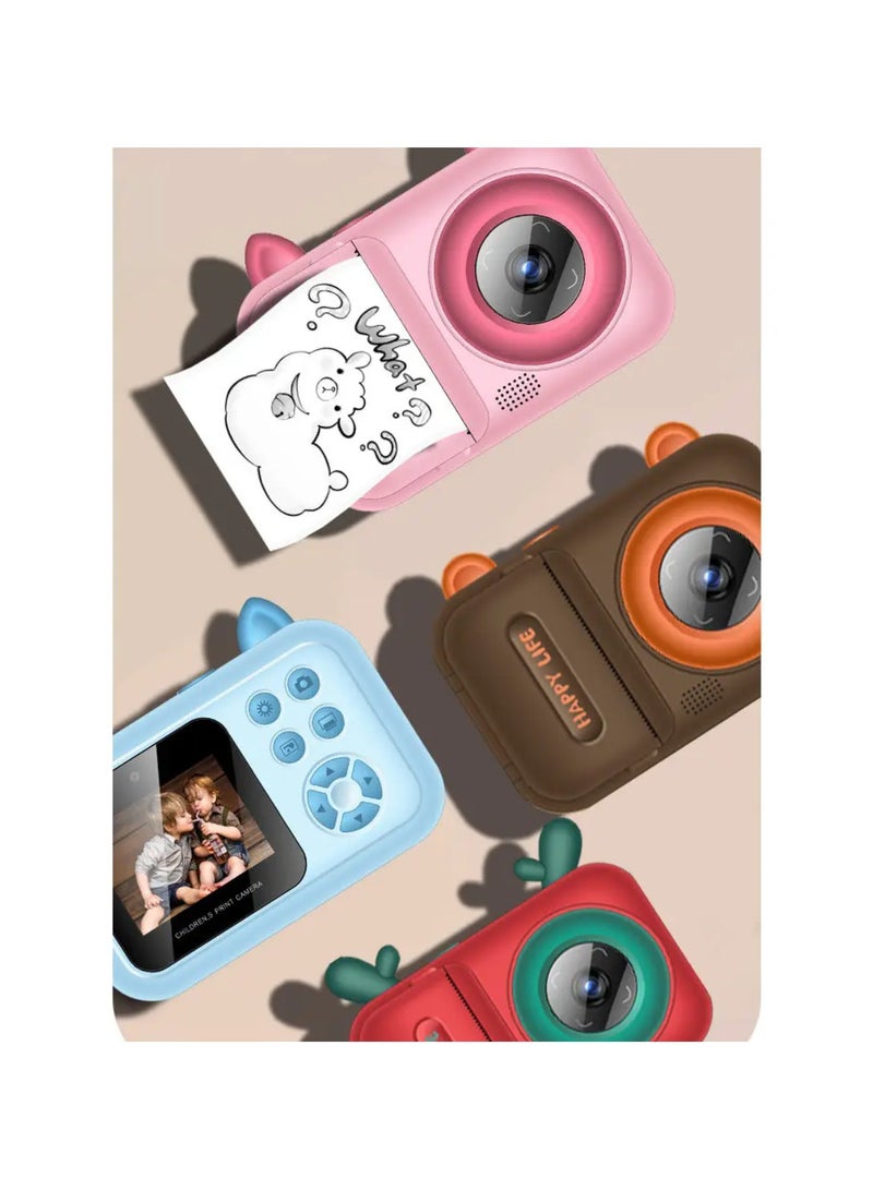 Tradeo Kids Camera Instant Print Toys for Girls Ages 6to12 Mini Camera with Zero Ink Print Paper, Birthday Gift Toys 1080P Video Camera For Children Outdoor Portable Toy  - Image 3