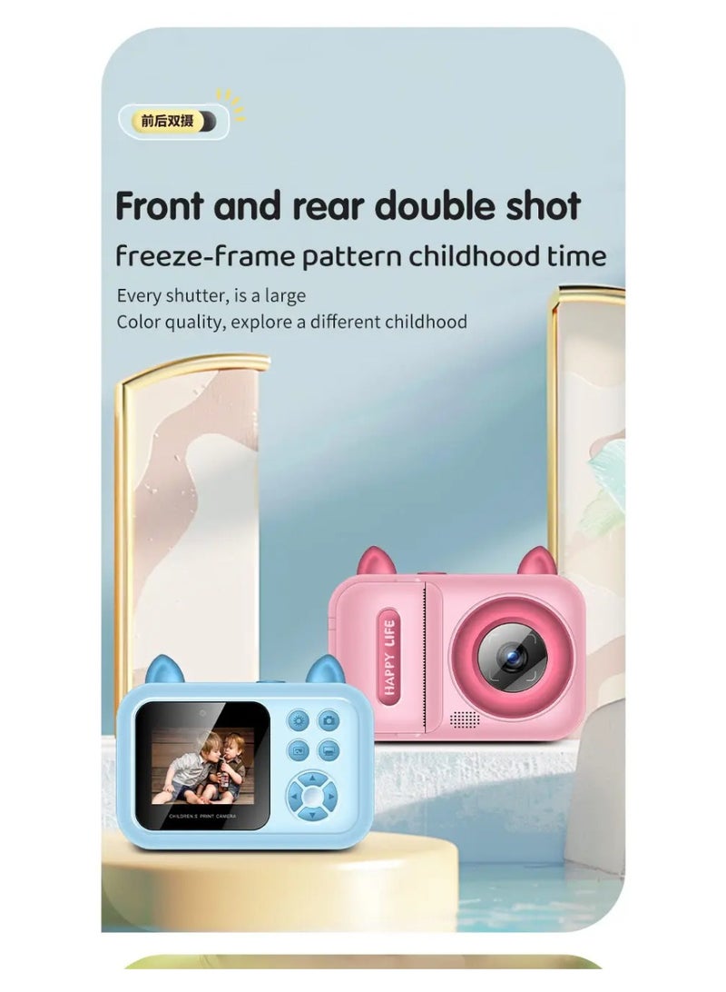 Tradeo Kids Camera Instant Print Toys for Girls Ages 6to12 Mini Camera with Zero Ink Print Paper, Birthday Gift Toys 1080P Video Camera For Children Outdoor Portable Toy  - Image 4