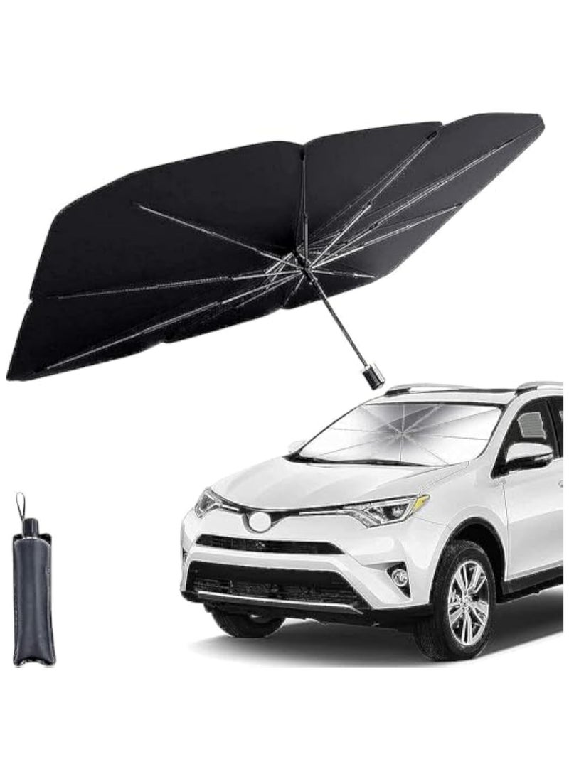 GTSOL - Foldable Car Windshield Sun Shade Umbrella – UV & Heat Blocker, Easy Use Sun Visor Shield - Image 1