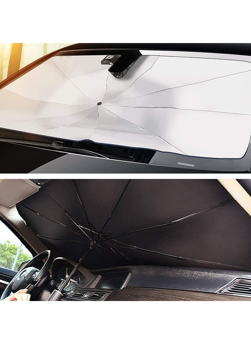 GTSOL - Foldable Car Windshield Sun Shade Umbrella – UV & Heat Blocker, Easy Use Sun Visor Shield - Image 1