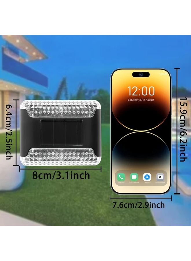 4 Pack Solar Wall Lights Outdoor Warm Light For Garden Lawn Patio - Image 5