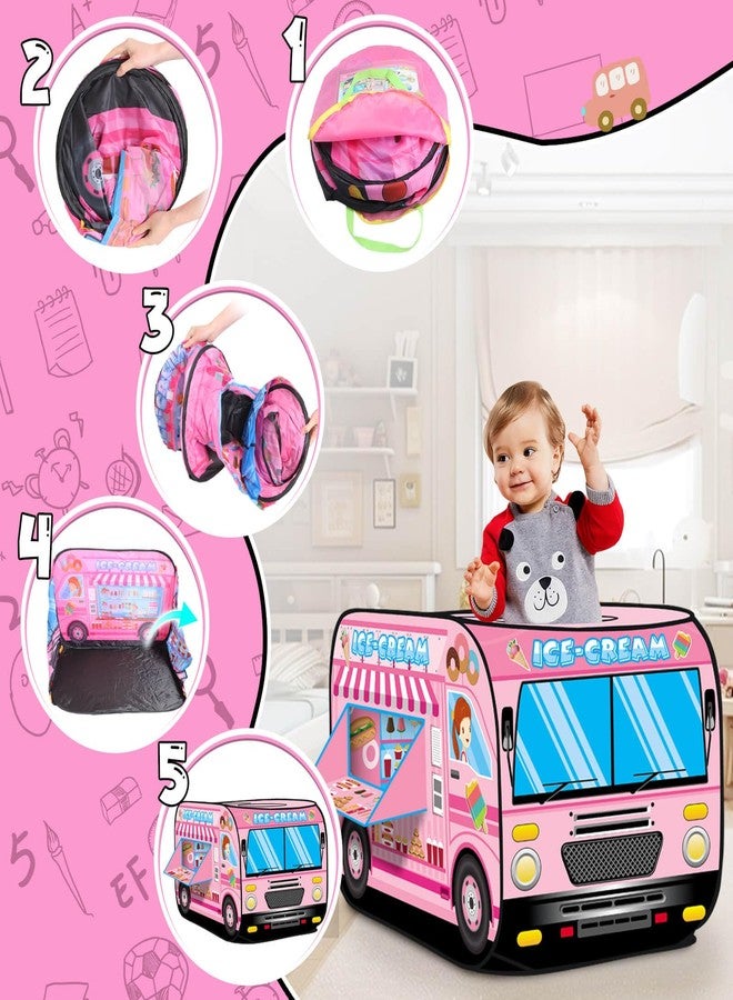 Britik Pop Up Playhouse Children's Tent Toy Foldable Children's Play House Tent Indoor Outdoor Garden Play Tent Gifts for 3-8 Years Children Baby Girl Boy Birthday Gift Ideas - Image 3