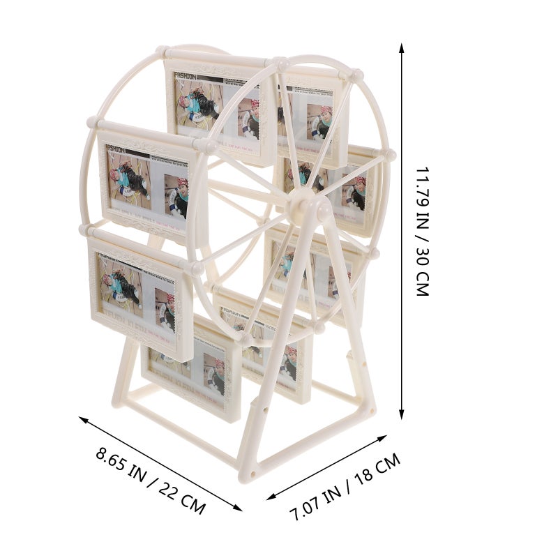 Rotatable Ferris Wheel Picture Frame Cute Picture Frame Desk Photo Frame for Family Picture DIY Table Decoration Fun Photo Frame for Birthday - Image 4