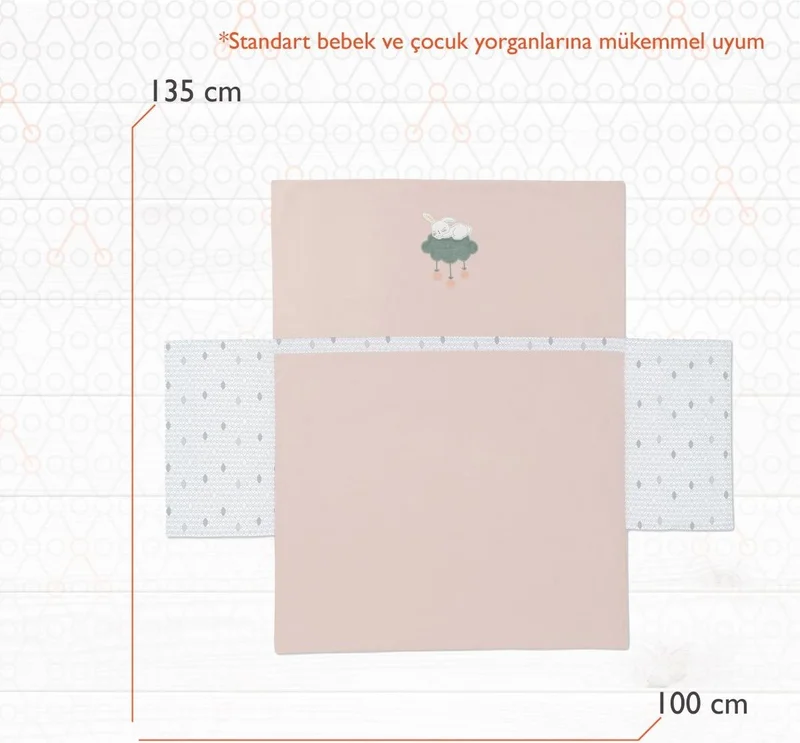 جينزبيبي غطاء لحاف أطفال بتطريز هيرو أرنب (100x135)
