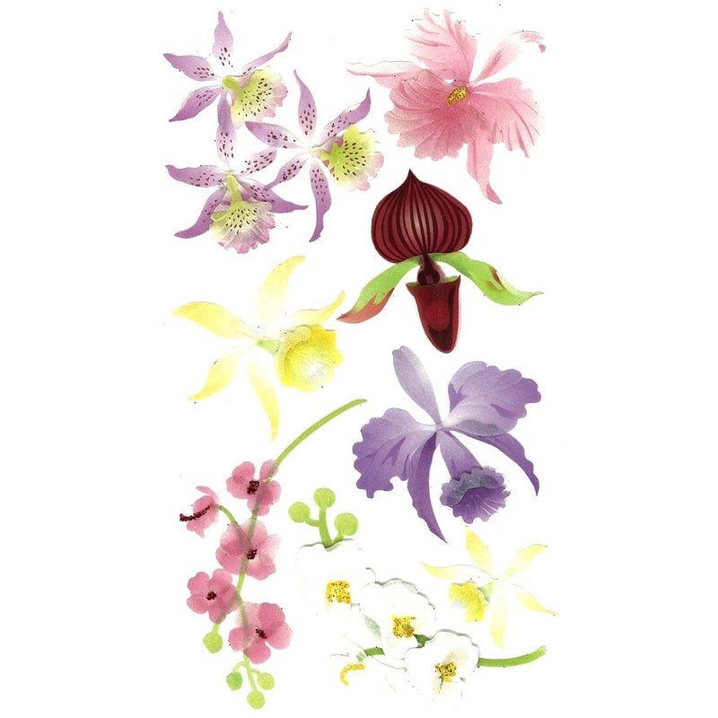 JoleeS Boutique Dimensional StickersColorful Orchids