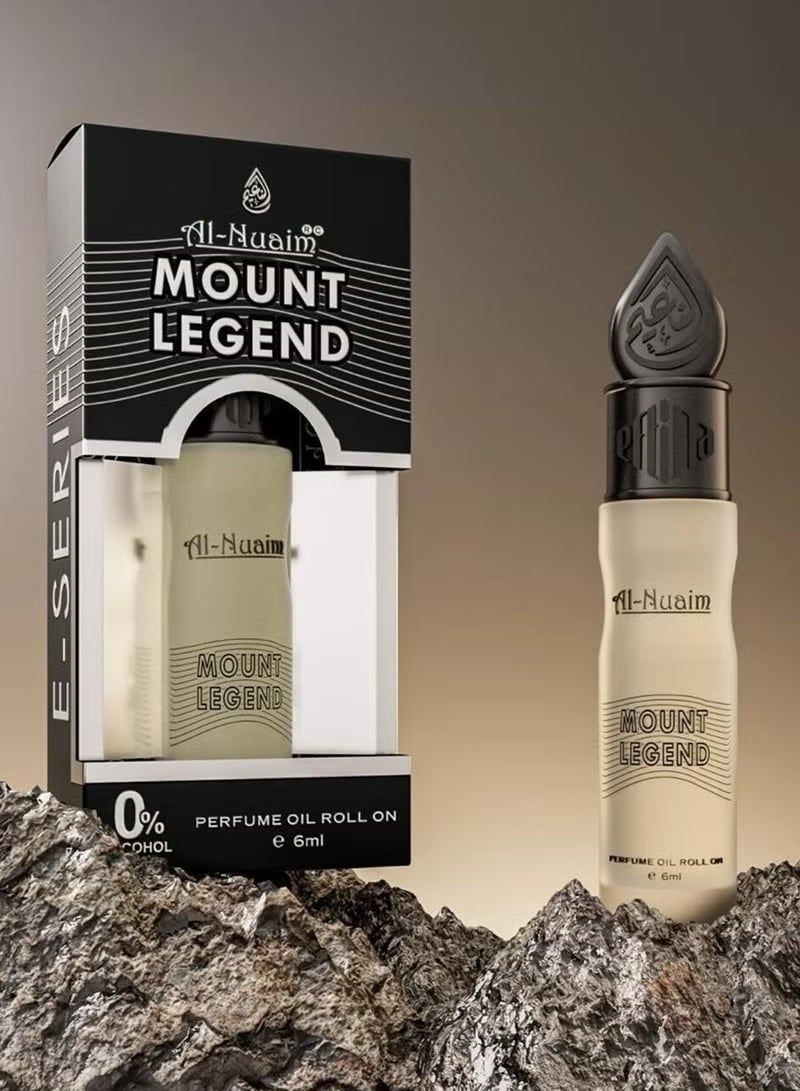 أل نواعم عطر النعيم ماونت ليجند رول أون 6 مل | زيت عطري مركز للجنسين خالٍ من الكحول | عطر خشبي عطري منعش يدوم طويلاً للرجال والنساء | حجم مناسب للجيب - Image 3