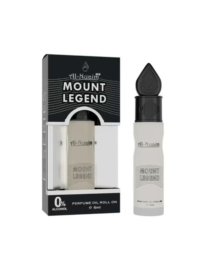 أل نواعم عطر النعيم ماونت ليجند رول أون 6 مل | زيت عطري مركز للجنسين خالٍ من الكحول | عطر خشبي عطري منعش يدوم طويلاً للرجال والنساء | حجم مناسب للجيب - Image 1