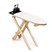 Cutemini Dollhouse Furniture 112 Scale Miniatures Accessories Ironing Board Set Wooden Furniture Model Miniature Room Artificial House Decor Life Scene Ornament White - Image 2