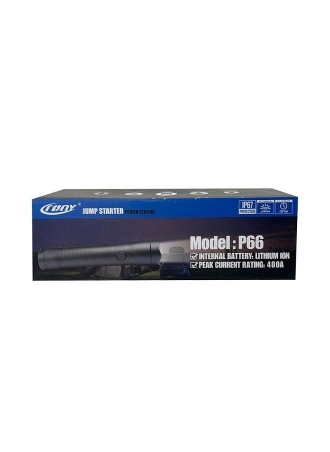 Crony P66 Circle Jumper Starter 12V All Car With Pump Power Bank  - Image 1
