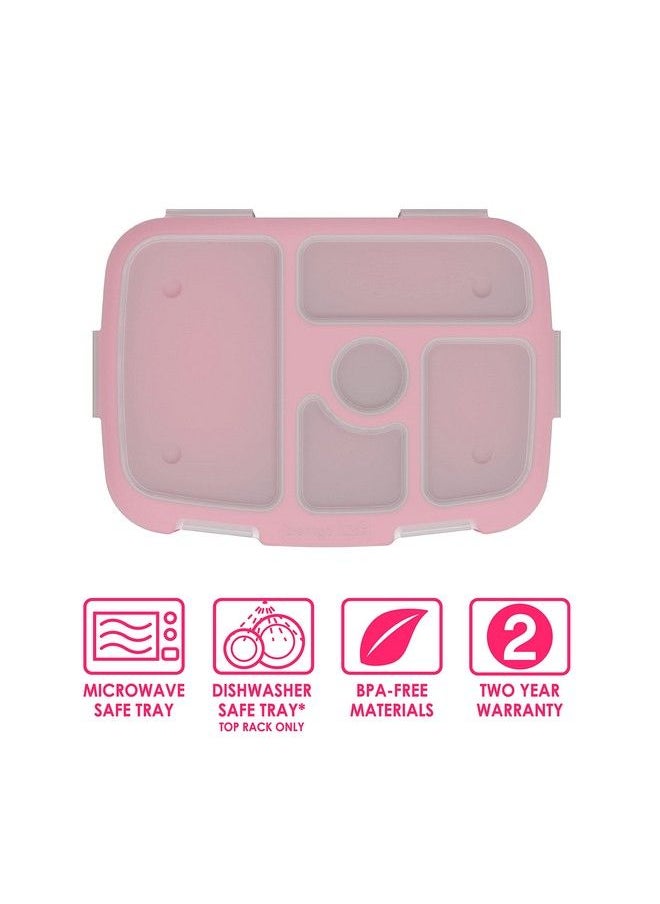 Bentgo - ® Kids Prints Tray With Transparent Cover Reusable Bpafree 5Compartment Meal Prep Container With Builtin Portion Control For Healthy Meals At Home & On The Go (Fairies) - Image 1