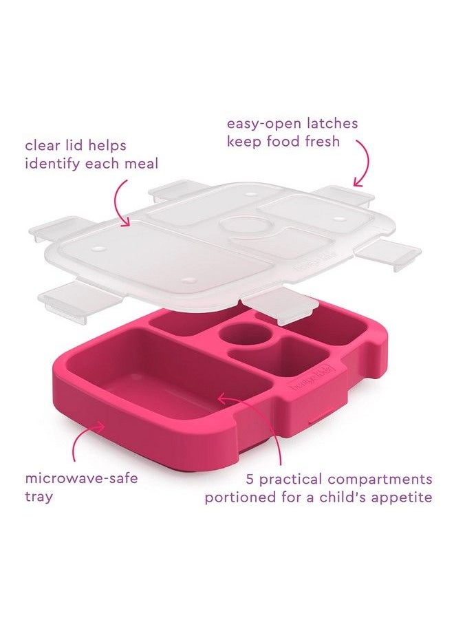 Bentgo - ® Kids Prints Tray With Transparent Cover Reusable Bpafree 5Compartment Meal Prep Container With Builtin Portion Control For Healthy Meals At Home & On The Go (Fairies) - Image 1