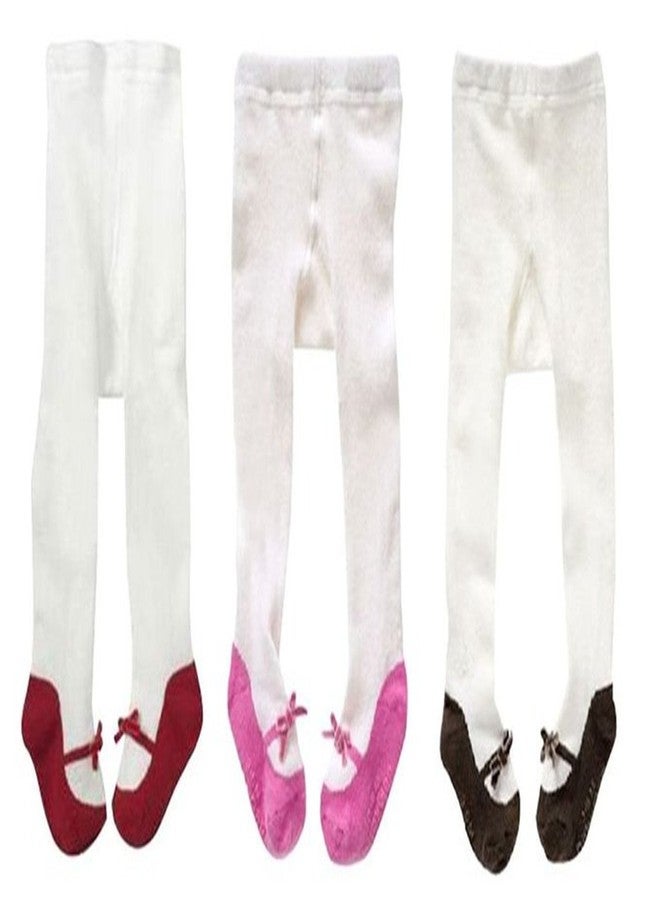 JELEUON Baby Girls Infant Toddler 3 Pack of Soft Stock Tights Warm Legging Pants - Image 1