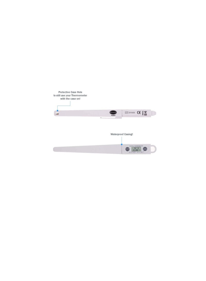 Brannan Instant Read Meat Thermometer Digital Probe - Best Waterproof Fast Kitchen Cooking Food Thermometers, Food Temperature Probes for Kitchen Outdoor Cooking Baking Water Liquid BBQ Grill Smokers - Image 3