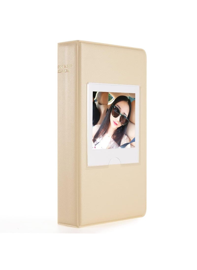 ZIKKON ZIKKON 64 Pockets Album for Fujifilm Instax Square Film Photo SQ1 SQ40 SQ6 SQ10 SQ20 SP3 Square Instant Film Camera beige  - Image 2