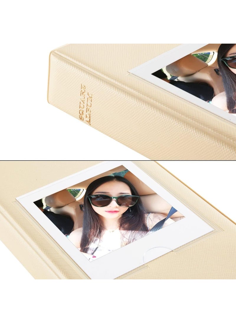 ZIKKON ZIKKON 64 Pockets Album for Fujifilm Instax Square Film Photo SQ1 SQ40 SQ6 SQ10 SQ20 SP3 Square Instant Film Camera beige  - Image 4