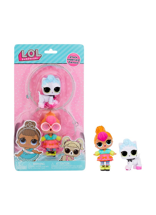 L.O.L. SURPRISE! Tot + Pet - Neon Q.T. + Royal Kitty-Cat  - Image 1